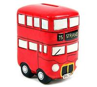 fantaisie Motif bus londonien Bus Rouge en céramique Tirelire