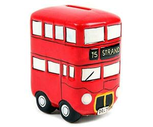 Puckator MB98 Tirelire Design Bus Anglais Céramique Rouge/Blanc/Jaune