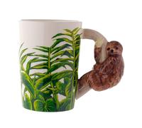 Puckator Mug 3D avec poignée en forme de paresseux fantaisie pour enfants, tasse à thé, café, porte-stylo, jouet, cadeau, multicolore, hauteur 11 cm, largeur 13,5 cm, profondeur 8,5 cm