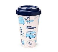 Puckator Mug de Voyage 400ml en Plastique Recyclé Rpet Volkswagen - Van Bus Combi VW T1 Explore More