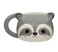 Puckator Mug en Céramique Adoramals - Tête de Raton Laveur, 1 Unità (Confezione da 1)