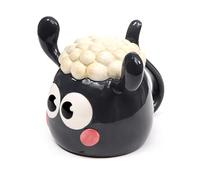 Puckator Mug Kawaii en céramique Shaun le mouton à l'envers - Accessoires amusants pour la maison - Cadeaux mignons pour petite amie - Grandes tasses pour hommes et femmes - Cadeau de Père Noël secret