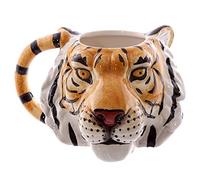 Puckator MUG227 Mug Design Tête de Tigre Céramique Orange/Noir/Blanc