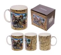 Puckator MUG230 Mug Design Selfie Animaux d'Afrique Porcelaine Beige/Bleu/Noir/Gris