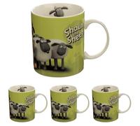 Puckator MUG337 Mug, 300 milliliters, 1 Unité (Lot de 4), Vert