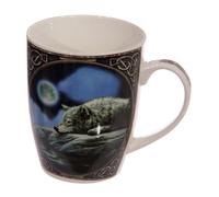 Puckator MULP09 Lisa Parker Mug Loup Allongé près d'un Lac Porcelaine 8,5 x 12 x 10 cm