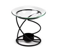 Puckator OB100 Brûleur à Huile Support Spirales Métal 12 x 12 x 11,5 cm, Noir