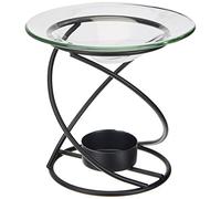 Puckator Brûleur à huile OB100 – Support spirales métal – 12 x 12 x 11,5 cm – Noir