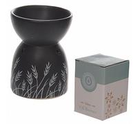Puckator Brûleur d'huile OB110 céramique motif blé noir 8,5×8×12 cm Unique