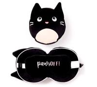 Puckator Coussin de voyage Relaxeazzz 2-en-1 peluché – Chat noir, Unique