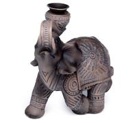 Puckator Peace of The East Brûleur d'encens à refoulement en Bois Effet éléphant - Accessoires de décoration de méditation Zen - Brûleur d'encens en Cascade - Spirituel Feng Shui Gothique Goth