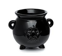 Puckator Plan28 Pot de Fleurs autoportant en céramique en Forme de Chaudron de sorcière Noir