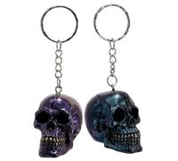 Puckator Porte-clé Skulls & Roses Effet Metallique à Couleurs Irisées Porte-clés, Adultes Unisexe, Multicolore (Multicolore), Taille unique