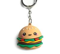 Puckator Porte-clés 3D en PVC en forme de sandwich - Hammy le Hamburger, Foodiemals