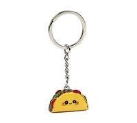 Puckator Porte-clés en résine en forme de Taco mexicain, gadgets à collectionner Foodiemals, jaune, Taglia unica