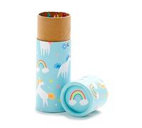 Puckator Pot à crayons magique licorne avec 12 crayons de couleur - papeterie mignonne - crayons de couleur - papeterie scolaire - rouleau de crayons de couleur - crayons de couleur - crayons de