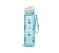 Puckator Pusheen le chat - Bouteille d'eau incassable - 600 ml - Réutilisable - Avec poignée de transport et paille - Sans BPA - Pour école maternelle