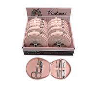 Puckator Pusheen the Cat Sushi Club Kit de manucure rond 5 pièces - Kit de soins des ongles - Cadeau pour femme et homme - Soins personnels sûrs pour les voyages et les vacances