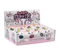 Puckator Queasy Squeezies Adoracorns Jouet à presser licorne en peluche extensible Jouet Jabber Jouet de gestion de la colère Cadeaux amusants pour amis Jouets anti-stress pour adultes