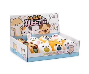 Puckator Queasy Squeezies Adoramals Pets Peluche à presser - Jouets d'animaux pour enfants - Figurines - Peluche de Pâques - Ressources d'apprentissage pour les enfants de 3 ans et plus - Mini animaux