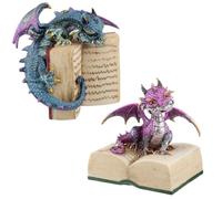 Puckator Reading Elements Figurine Dragon en résine Multicolore Hauteur 15-16 cm Largeur 15-18 cm Profondeur 10-12 cm