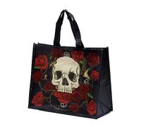 Puckator Sac de Courses en Plastique Recyclé RPET Skulls & Roses - Crâne