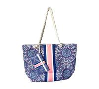 Puckator Sac de plage et mini pochette avec fermetures éclair - Mandala Bleu