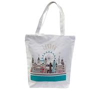 Puckator Sac en coton Londres – avec fermeture et doublure – Mixte