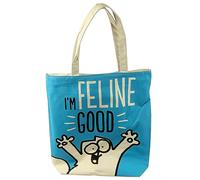 Puckator Sac en Coton à Fermeture Simon's Cat - I'm Feline Good Multicolore L