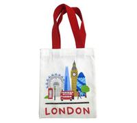 Puckator Sac fourre-tout réutilisable souvenir de Londres - Sac fourre-tout en toile - Sacs fourre-tout en coton - Cadeaux écologiques pour femmes et hommes - Sac de courses en tissu - Sac pliable