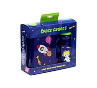 Puckator Set porte-goûter pour enfant (boîte à déjeuner pour aliments et bouteille) à thème espace, sans BPA