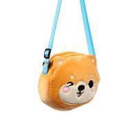 Puckator Shuggs the Shiba Inu Adoramals Sac à bandoulière en peluche - Portefeuille fin pour femme - Porte-monnaie pour homme et femme avec fermeture éclair, multicolore