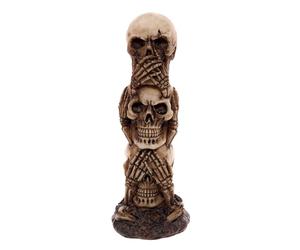 Puckator SK231 Totem Crâne Résine Beige/Gris/Noir 7 x 6,5 x 19 cm