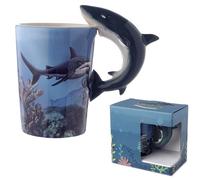 Puckator SMUG08 Mug avec Anse Design Requin Céramique Bleu/Gris