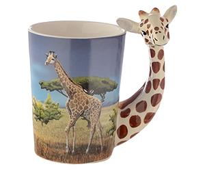 Puckator SMUG22 Mug avec Anse Girafe 8 x 12 x 14,5 cm, Coloré