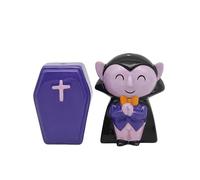 Puckator Spooky Dracula & Cercueil Ensemble salière et poivrière en céramique - Arts de la table - Déco halloween - Tendance vampire