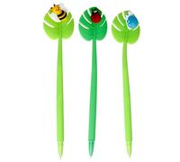 Puckator Stylos de la marque modèle Stylo à pointe fine - Coccinelle, escargot et abeille - Jardin botanique