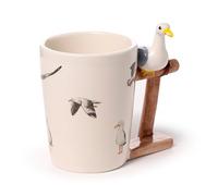 Puckator Tasse en céramique avec poignée en forme de bouée de mouette - Accessoires amusants pour la maison - Cadeaux mignons pour petite-amie - Grandes tasses pour hommes et femmes - Cadeaux mignons