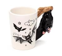 Puckator Tasse en céramique avec poignée en forme de chauve-souris - Accessoires amusants pour la maison - Cadeaux mignons pour petite-amie - Grandes tasses pour hommes et femmes - Cadeaux mignons