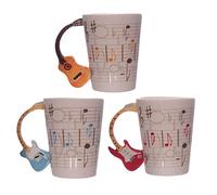 Puckator Tasse en céramique avec poignée en forme de guitare acoustique/électrique - Designed by Ted Smith