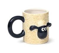 Puckator Tasse en céramique Shaun le mouton - Accessoires amusants pour la maison - Cadeaux mignons pour petite amie - Grandes tasses pour hommes et femmes - Gobelets mignons - Cadeau de Père Noël