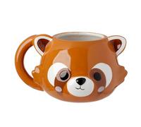Puckator - Tassen & Trendy Becher - Küche & Lebensmittel - Adoramals Roter Panda Kopf geforme Tasse aus Dolomit-Keramik