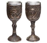 Puckator Verre Pirate décoratif Effet Bois doré brossé