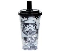 Puckator Verre PVC Double Paroi Renforcé 500ml avec Paille & Couvercle The Original Stormtrooper