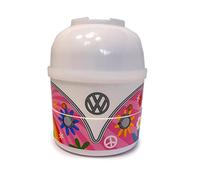 Puckator Volkswagen VW T1 Camper Bus Summer Love Bento rond - Boîte à déjeuner pour adultes et enfants avec compartiments - Boîte à goûter - Conteneurs alimentaires avec couvercles - Pots à goûter