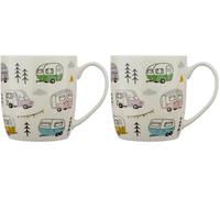 Puckator Wildwood Caravan Porcelain Mug (Lot de 2)