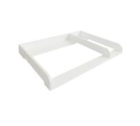 PuckDaddy Kimi Table à Langer XXL Compatible avec Les commodes Hemnes et Autres 108 x 80 x 10 cm, en Bois MDF Blanc, Plan à Langer de qualité supérieure avec Compartiment de séparation et