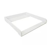 Puckdaddy Plan à langer Ferdinand - 80x71x9,5 cm, plan à langer en bois MDF blanc, compatible avec les commodes Ikea Nordli/Koppang (43-44cm de profondeur), matériel de montage mural inclus