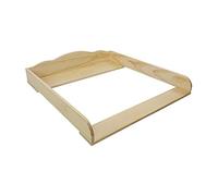Puckdaddy plan à langer Wilhelm - 80x78x15 cm, plan à langer en bois naturel, plan à langer compatible avec les commodes Ikea Malm, matériel de montage mural inclus