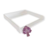 Puckdaddy - Table à langer Lasse compatible avec la commode Hemnes et autres - 80 x 80 x 10 cm en bois blanc - Table à langer de qualité supérieure avec matériel de montage pour fixation murale -